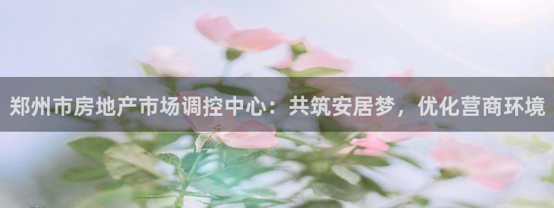 新宝5账号注册：郑州市房地产市场调控中心：共筑安居梦，优化营