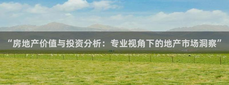 新宝5手机下载：“房地产价值与投资分析：专业视角下的地产市场