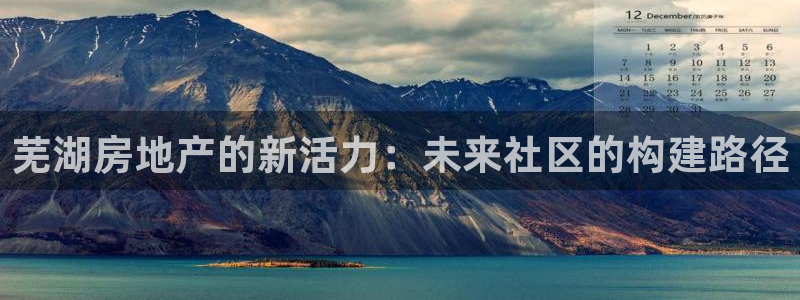 新宝5在哪里：芜湖房地产的新活力：未来社区的构建路径